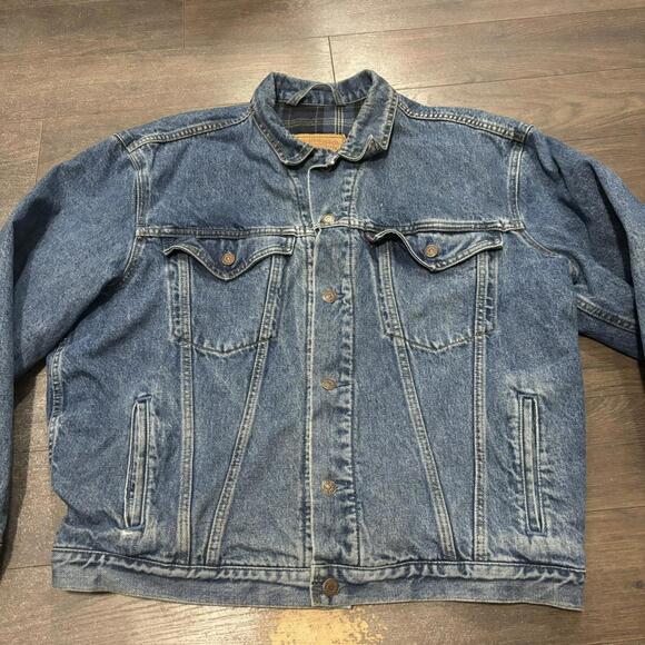 vintage Levi’s straus blanket lined denim jacket MIC - Picture 4 of 8
